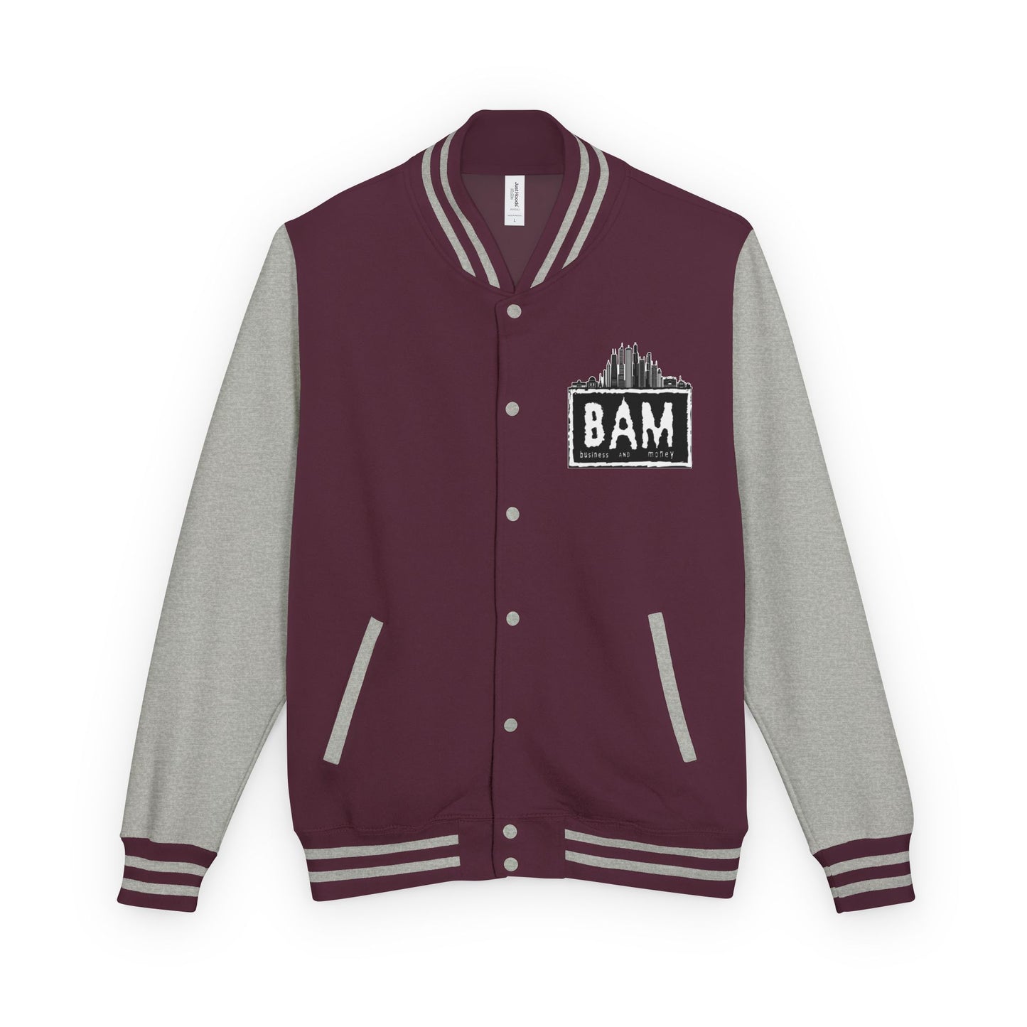 Stylish Unisex Heavyweight Letterman Jacket with BAM Design for Cozy Casual Wear, Perfect for Sports Fans, Gifts, College Events, [...]