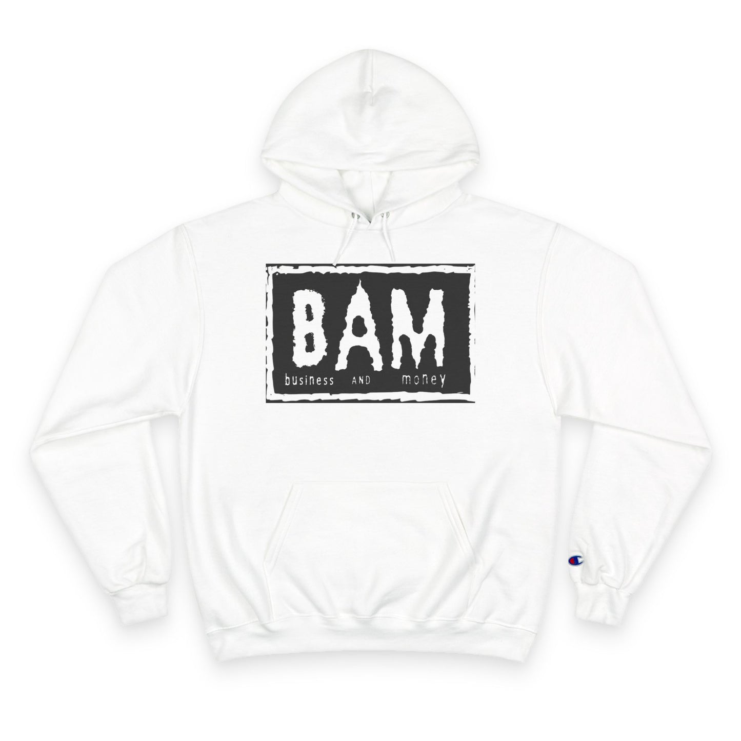 BAM Champion Hoodie, Cool Streetwear, Graphic Apparel, Gift for Entrepreneurs, Inspirational Fashion, Casual Comfort