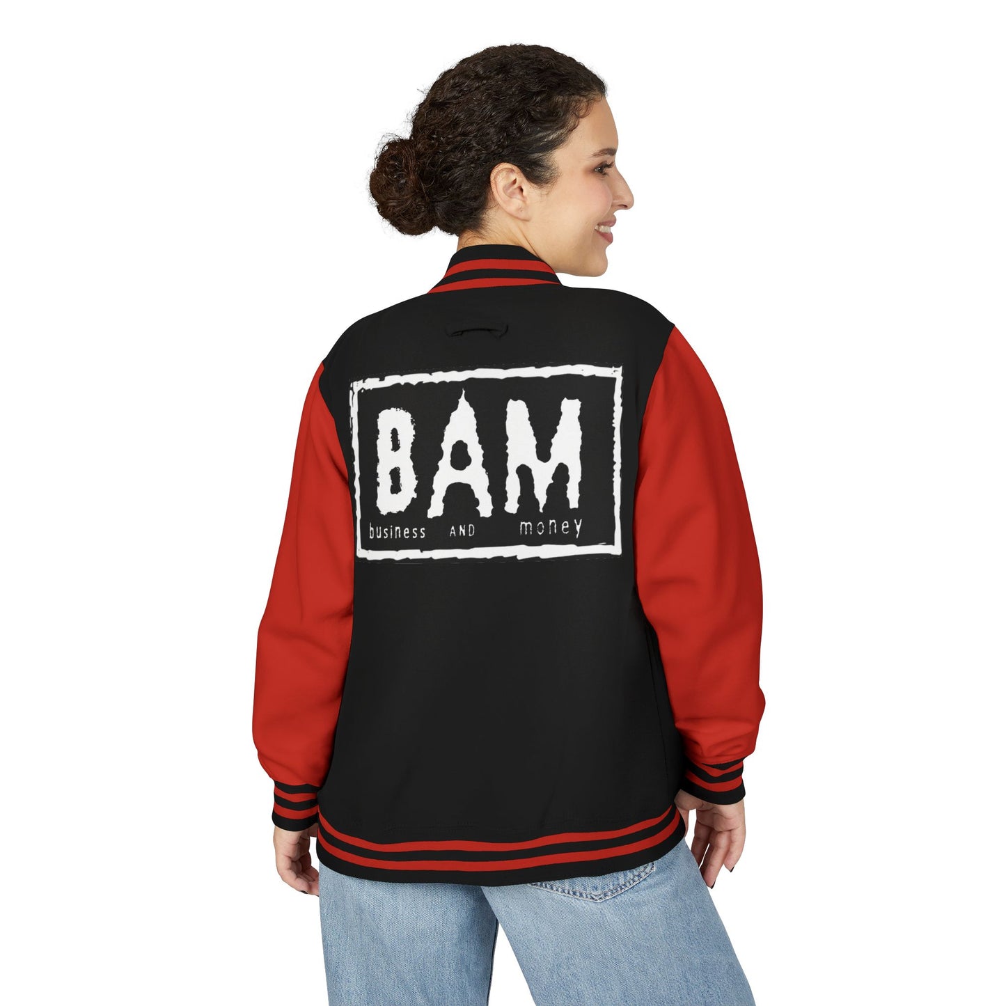Stylish Unisex Heavyweight Letterman Jacket with BAM Design for Cozy Casual Wear, Perfect for Sports Fans, Gifts, College Events, [...]