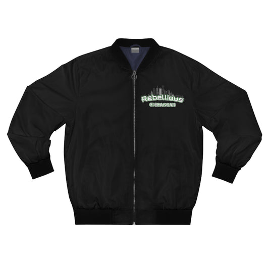 Rebellious Chicagoan Bomber Jacket — Business And Money Urban Skyline Jacket