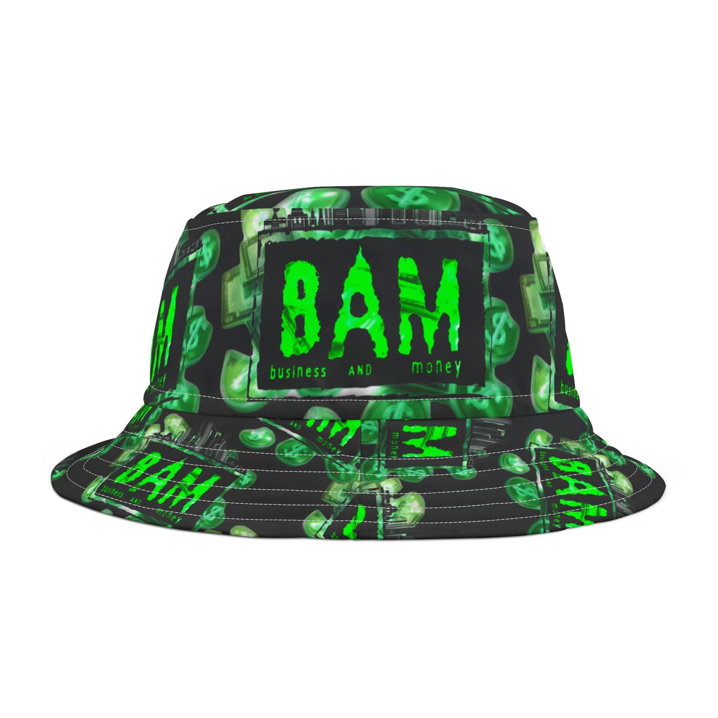 Bold Green BAM Bucket Hat for Trendsetters