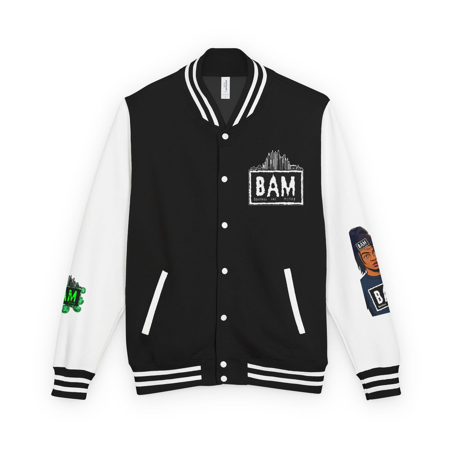 Heavyweight Letterman Jacket with BAM Design for Cozy Casual Wear, Perfect for Sports Fans, Gifts, College Events, [...]