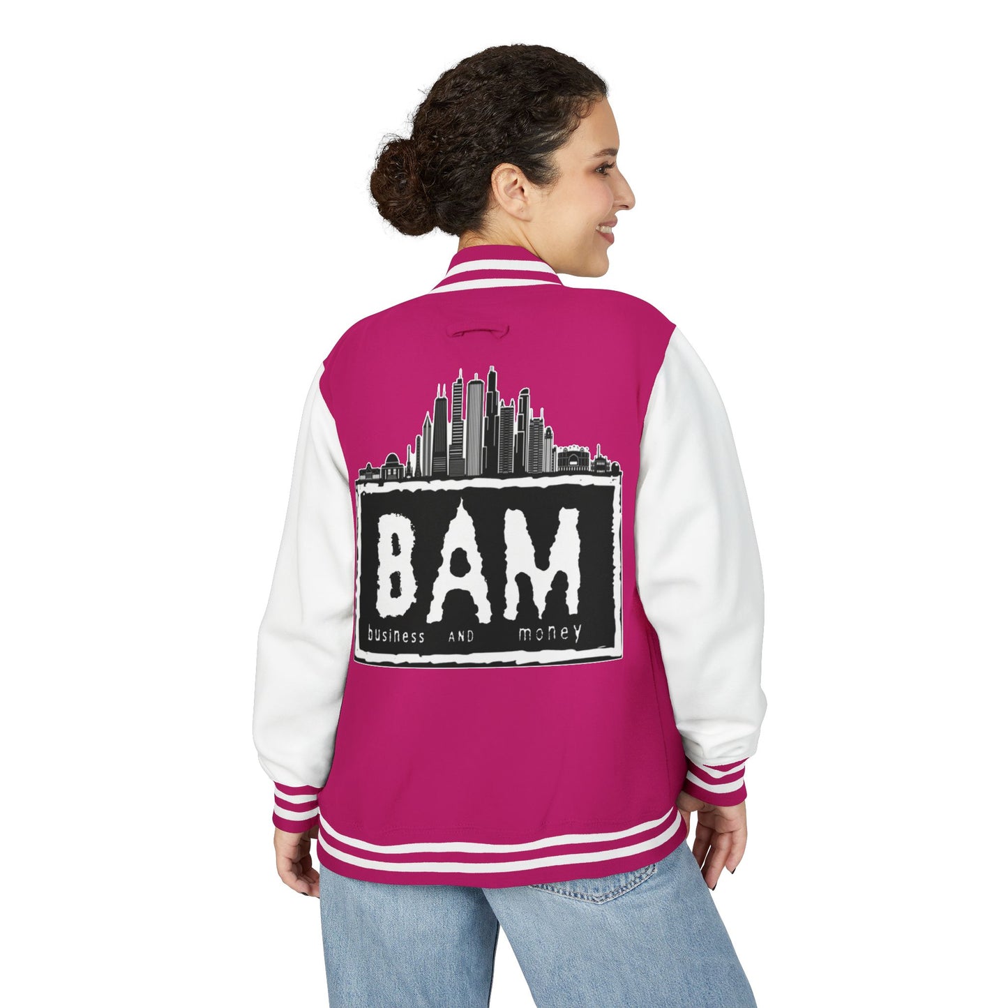 Stylish Unisex Heavyweight Letterman Jacket with BAM Design for Cozy Casual Wear, Perfect for Sports Fans, Gifts, College Events, [...]