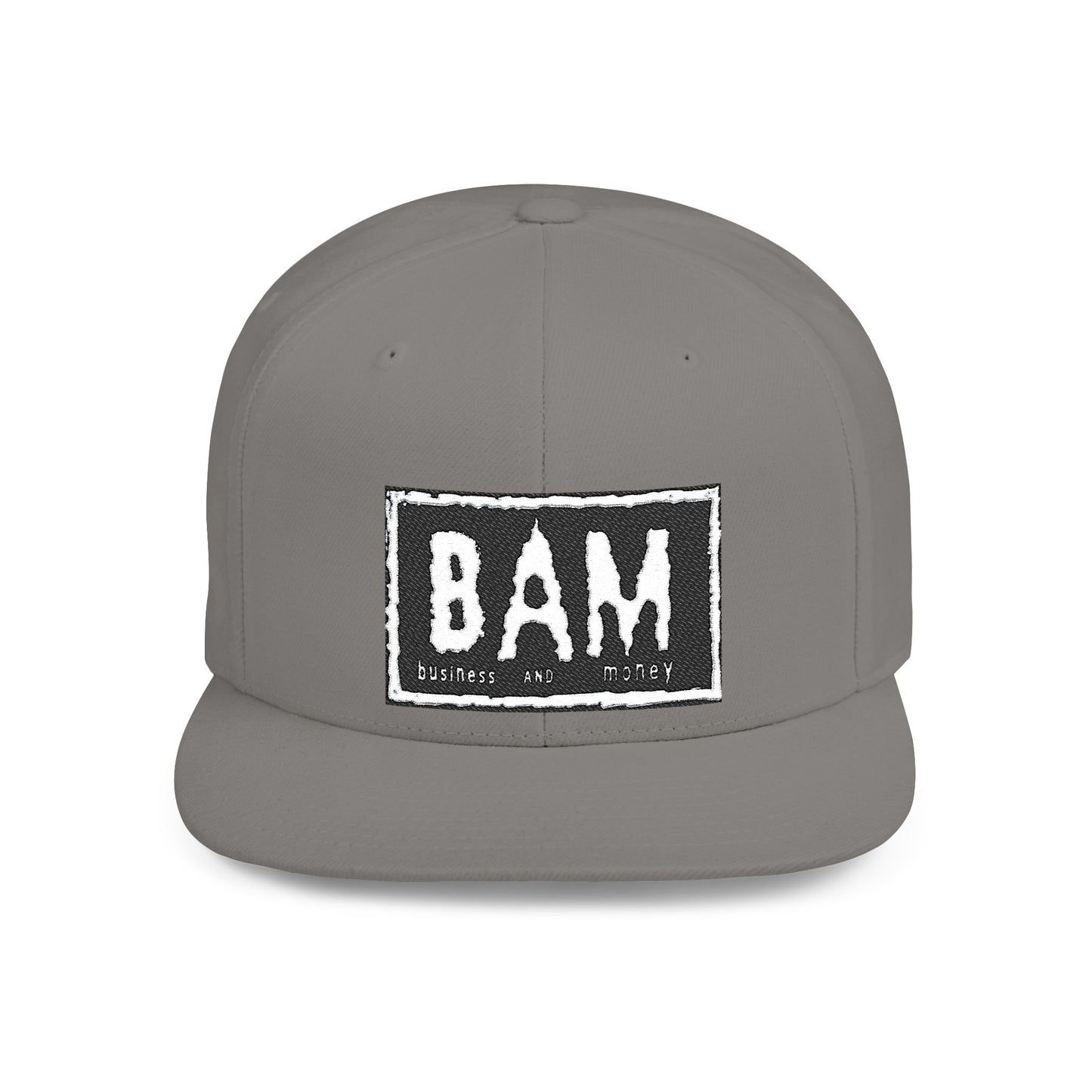 BAM Retro Logo Snapback Hat — Flat Bill Baseball Cap