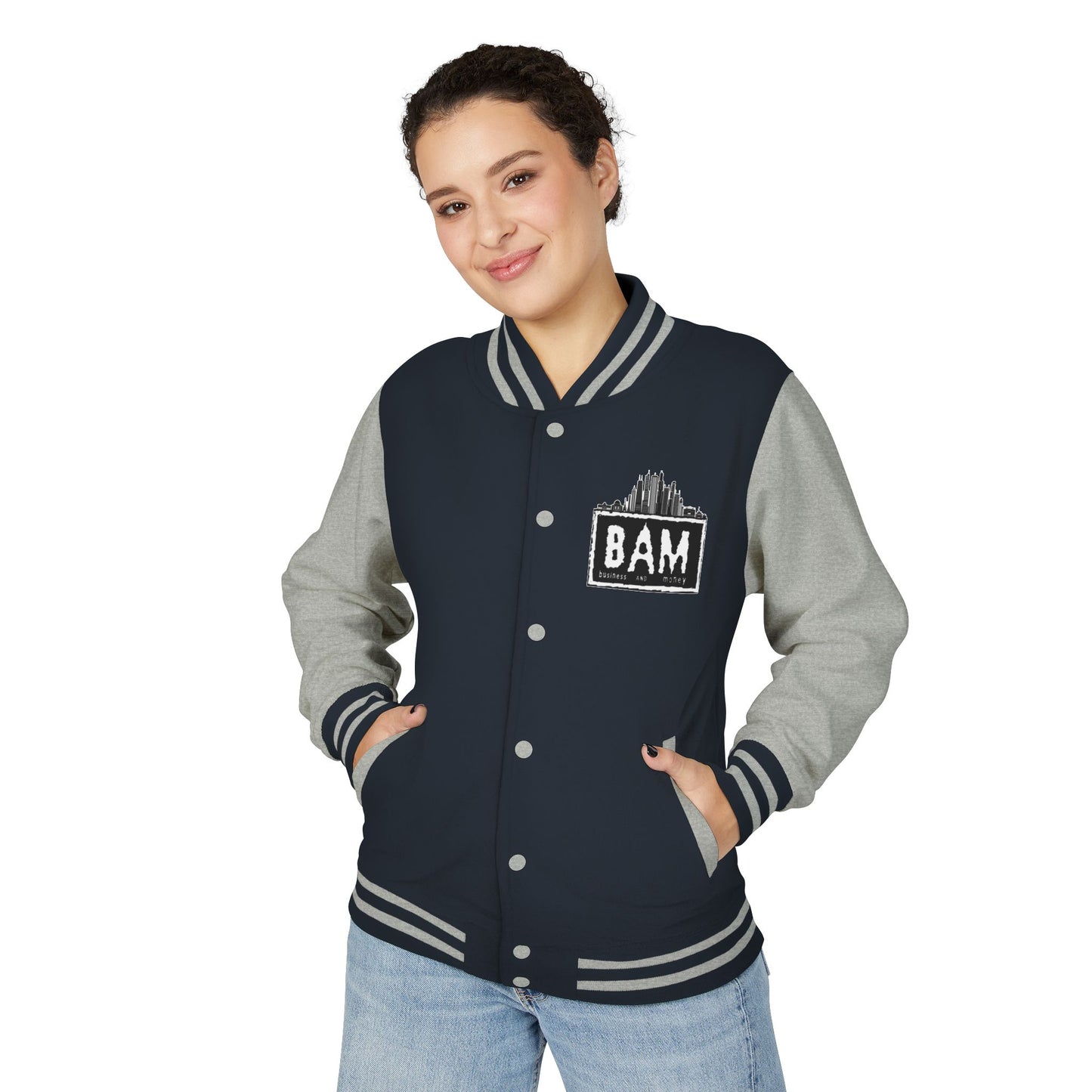 Stylish Unisex Heavyweight Letterman Jacket with BAM Design for Cozy Casual Wear, Perfect for Sports Fans, Gifts, College Events, [...]