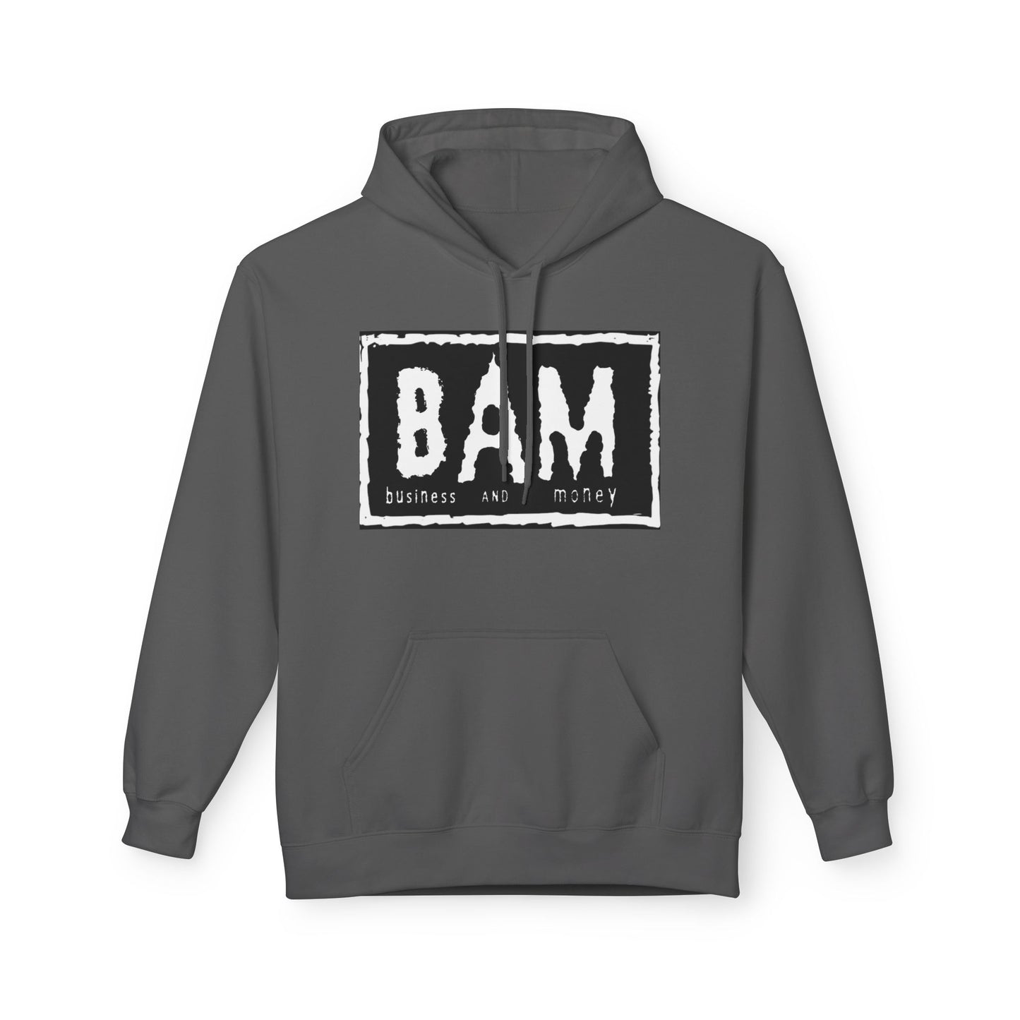 BAM Graphic Fleece Hoodie, Unisex Cozy Sweatshirt, Perfect Gift for Friends, Casual Streetwear, Ideal for Celebrations, Relaxed Style