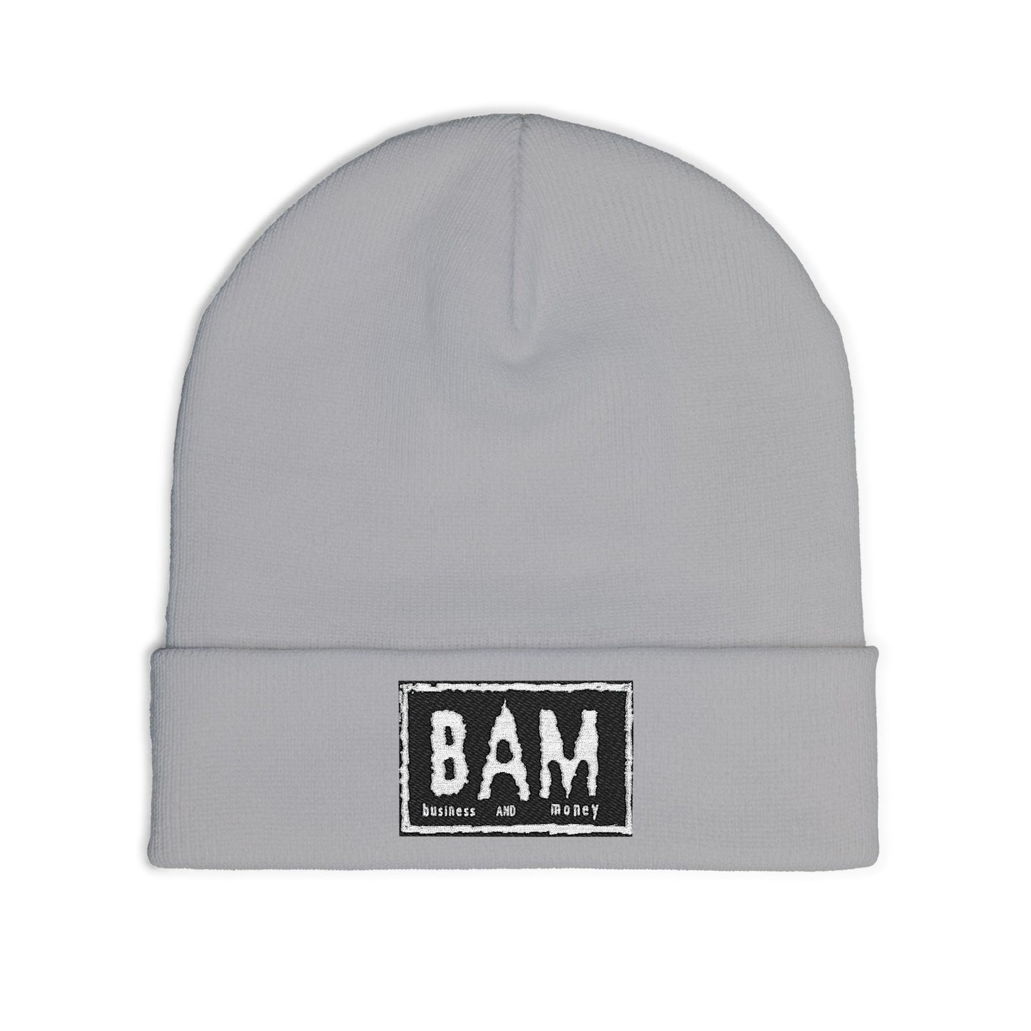 Stylish Knit Beanie with BAM Embroidery for Trendsetters, Winter Accessories, Gift Ideas for Him or Her, Casual Wear